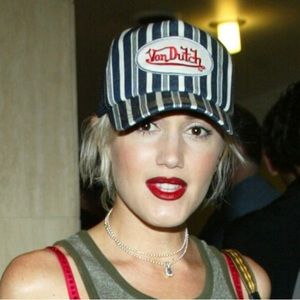 VON DUTCH Navy & White Stripe Trucker Hat NWT Kustom Kulture Fashion Luxury